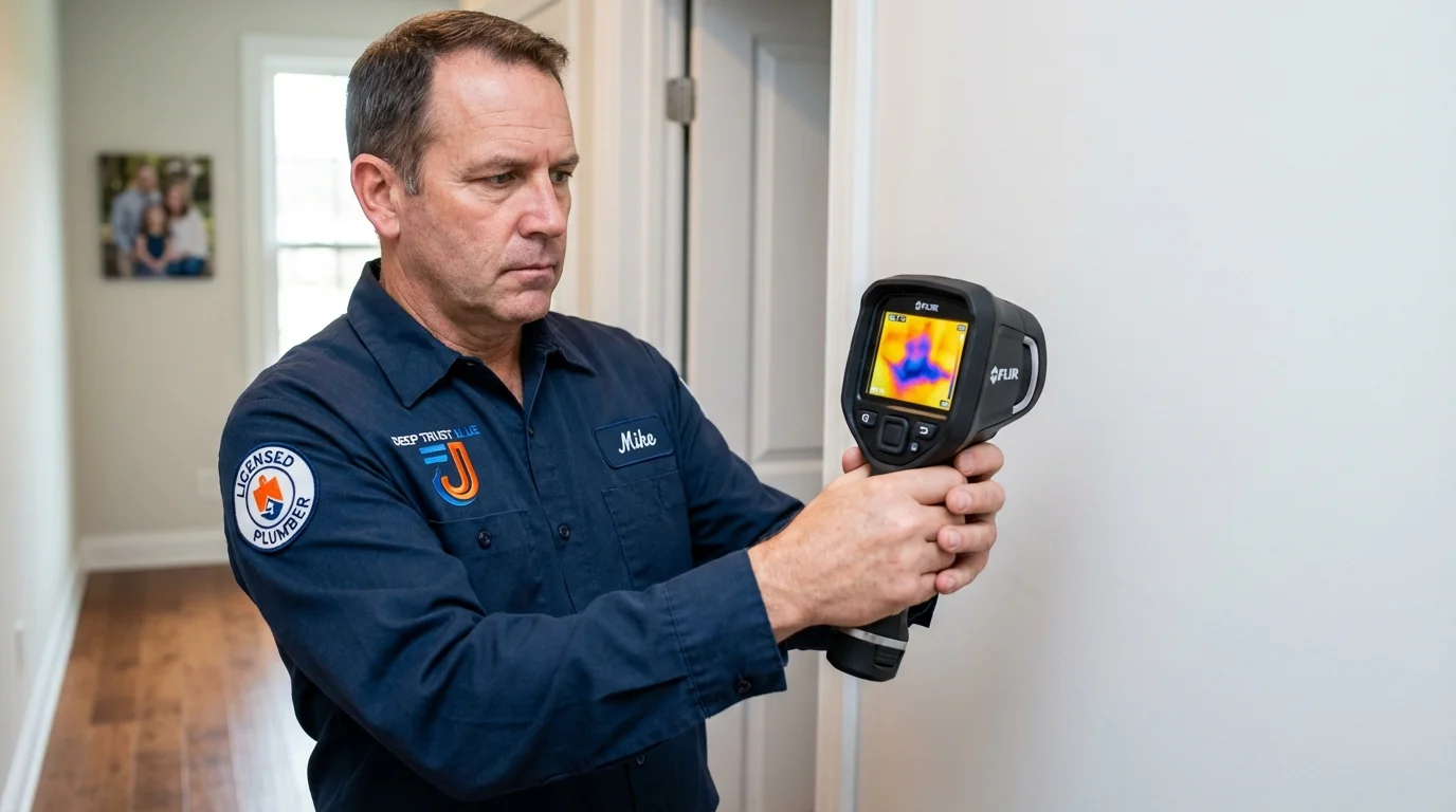 Thermal imaging leak detection by Johns Plumbing LLC in Grifton